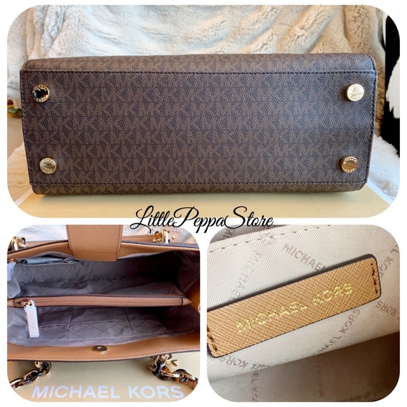 NWT MICHAEL KORS PVC SOFIA LARGE TOTE HANDBAG - Picture 4 of 4